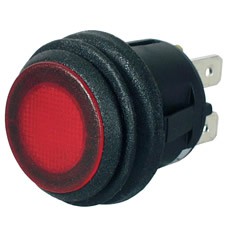 On/Off Single Pole Illuminated Round Rocker Switch