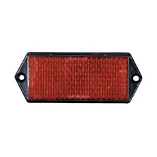 Reflex Reflector - Black Polypropylene Base - Two Hole Fixing