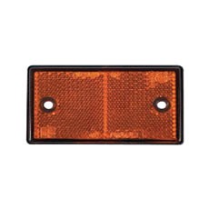 Amber Reflex Reflector - Two Hole Fixing