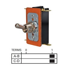 On/Off Double Pole Heavy Duty Switch - 20A at 12V