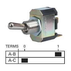 Change-Over or On/Off - Two Position - 10A at 28V
