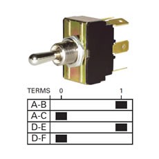 Change-Over or On/Off - Two Position - 10A at 28V
