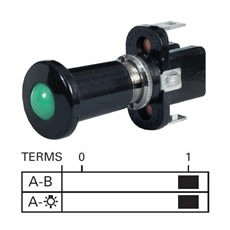 On/Off - Single Pole Push-Pull Switch - 10A at 12V