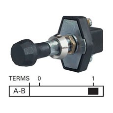 On/Off - Single Pole Push Pull Switch - 12.5A at 24V