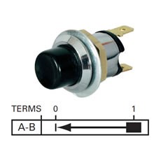 Push Button Single Pole Switch - 10A at 12V