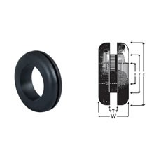 Black PVC Wiring Grommets