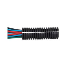 Black Polypropylene Deep Section Convoluted Split Tubing