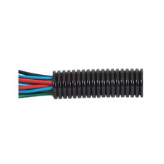 Black Nylon Heavy Duty Convoluted Un-Split Tubing