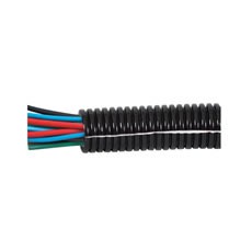 Black Nylon Convoluted Split Tubing