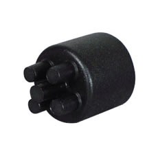 Black PVC Conduit End Caps for Convoluted Tubing