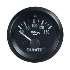 Oil Temperature Gauge - 90° Sweep Dial