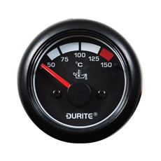 Oil Temperature Gauge - 90° Sweep Dial - 12/24V 50-150°C