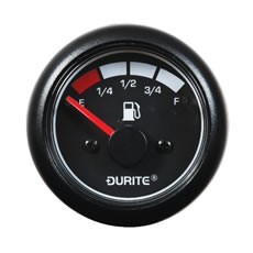 Fuel Level Gauge - 90° Sweep Dial - 12/24V