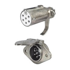 7 Pin Clang Socket and Plug for 24V Trailers - ISO 3731(24S)