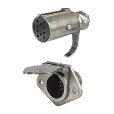 10 Pin Clang Socket and Plug for 24V Trailers
