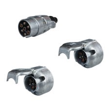 7 Pin Metal Caravan Plug and Socket - ISO 1724 (12N)