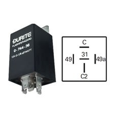 Caravan Hazard/Flasher Unit - 12V 2 + 1/6 x 21W