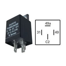 Caravan Hazard/Flasher Unit - 12V 2 + 1/6 x 21W