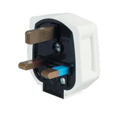 Plug Tops with Sleeved Pins - White Moulded Rubber