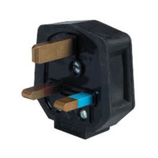 Plug Tops with Sleeved Pins - Black Moulded Rubber