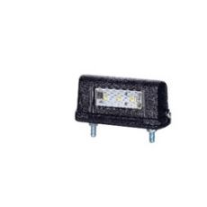LED Number Plate Lamp - 12/24V Black