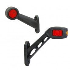 Red and White Outline Marker Lamp - Oblique