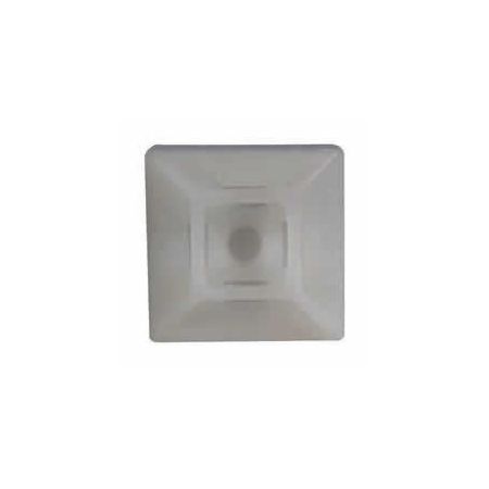 White Adhesive Fixing Base for 5mm Cable Ties - 28 x 28mm