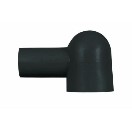 Large Black PVC Insulating Boot - Cable Entry 8mm, Terminal 17mm diameter