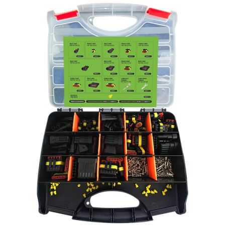 Large Assorted Box Of Superseal Automotive Connectors