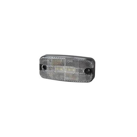 Clear LED Rectangular Front Marker Lamp 12/24V