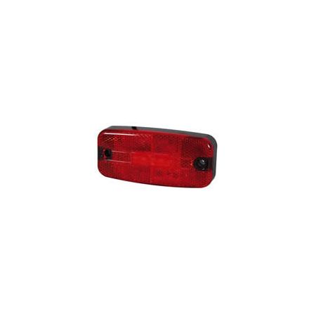 Red LED Rectangular Rear Marker Lamp - 12/24V