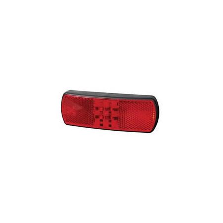 Red LED Rear Marker & Reflex Reflector Lamp with Superseal Plug - 12/24V