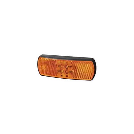 Amber LED Side Marker Lamp with Reflex Reflector and Superseal Plug - 12/24V