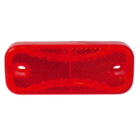 Red LED Rear Marker Lamp With Reflex Reflector And Flying Leads - 12/24V