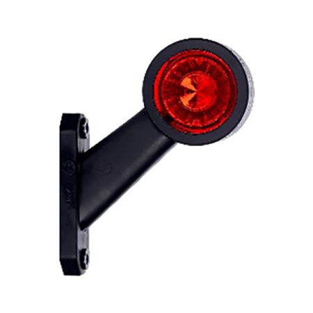 RH Red/White LED Short Oblique Outline Marker Lamp - 12/24V