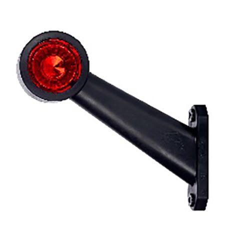 LH Red/White LED Long Oblique Outline Marker Lamp - 12/24V