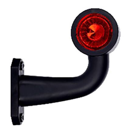 RH Red/White LED Short Angled Outline Marker Lamp - 12/24V