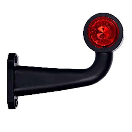 RH Red/White LED Long Angled Outline Marker Lamp - 12/24V