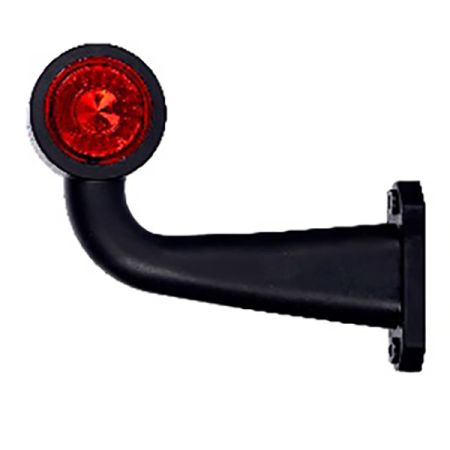 LH Red/White LED Long Angled Outline Marker Lamp - 12/24V