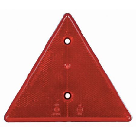 138mm Red Reflector Triangle with 2 Hole Fixing