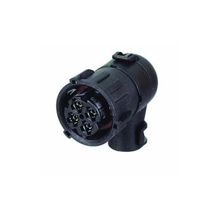 DIN Black Nylon 90° Connector for 10NW Tubing - 4 Way
