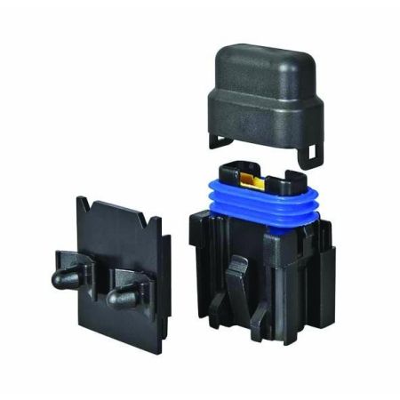 Splashproof Fuseholder with Terminals and Mounting Plate for Blade Type Fuse