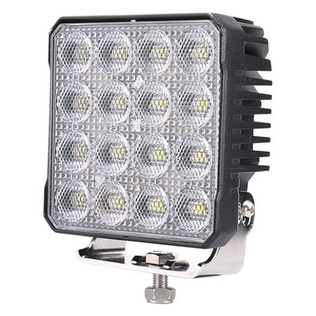 80W LED Work Lamp With Amber Warning Light - 12/24V