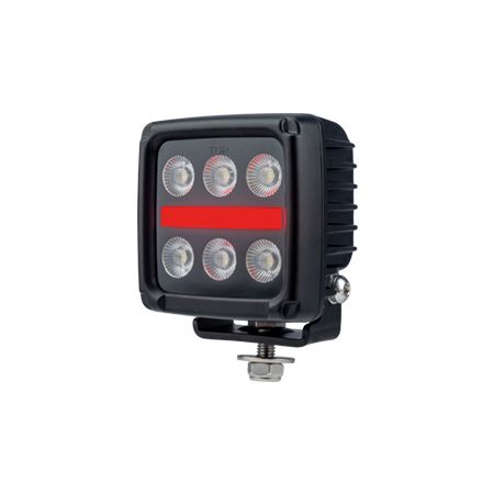 60W Heavy Duty LED Work Lamp with Amber and Red Position Lamp - 12/24V