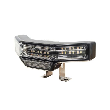 R65 9 Amber LED Warning Lamp with White Scenelight - 12/24V