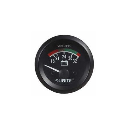 24V Illuminated Voltmeter - 52mm