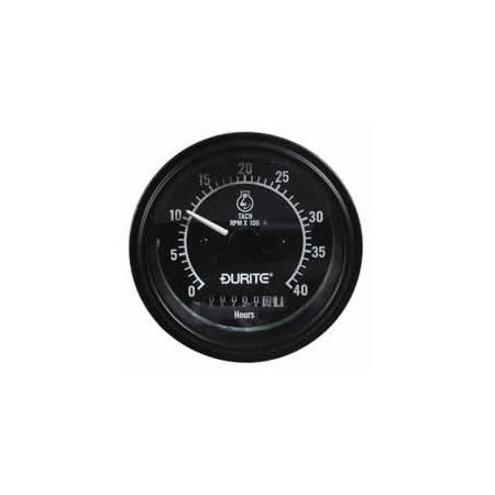 12/24V Alternator Pick-up Tachometer with Hour Meter - 0-4000RPM