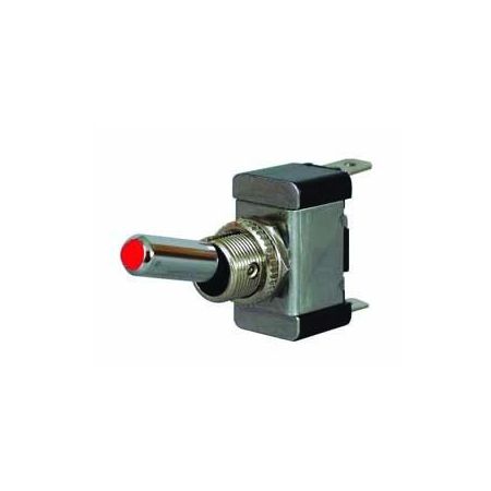 Red LED On/Off Toggle Switch with Metal Lever- 12/24V