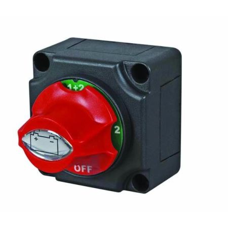 Rotary Marine Battery Isolator Off/1/1+2/2 with Removable Control Knob - 300A 48V