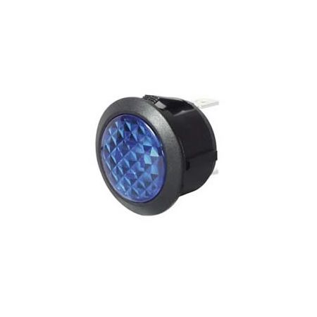 Blue LED Warning Light for 20mm diameter Panel Hole - 12/24V